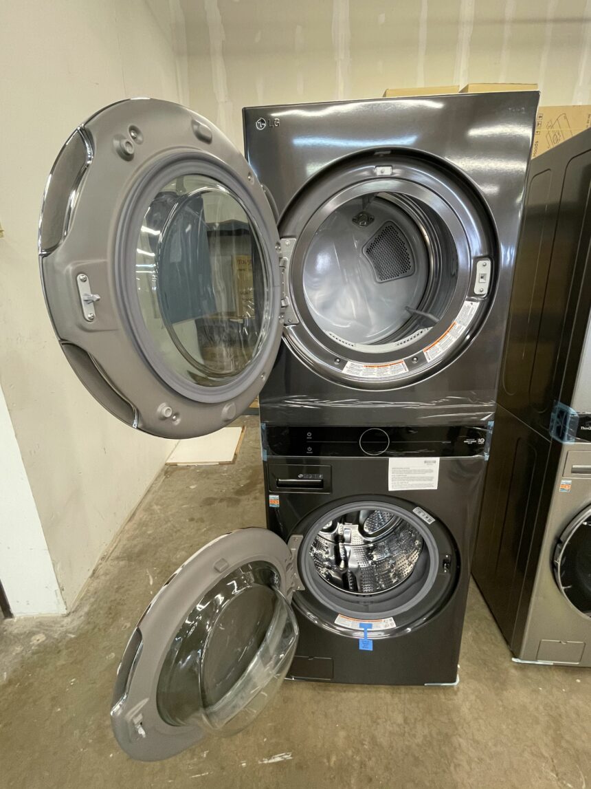 Single Unit Front Load LG WashTower with Center Control 4.5 cu. ft ...